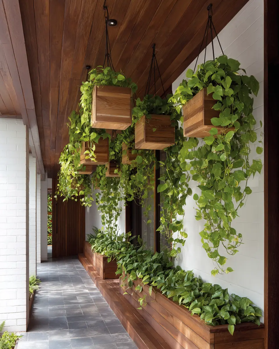 Natural Wood Minimalist Porch Decor Ideas