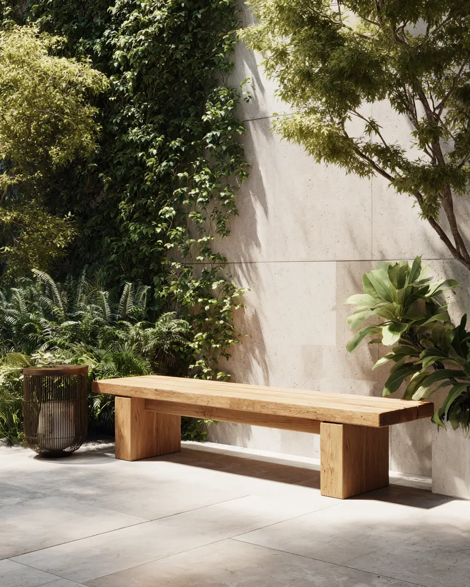 Natural Wood Minimalist Porch Decor Ideas