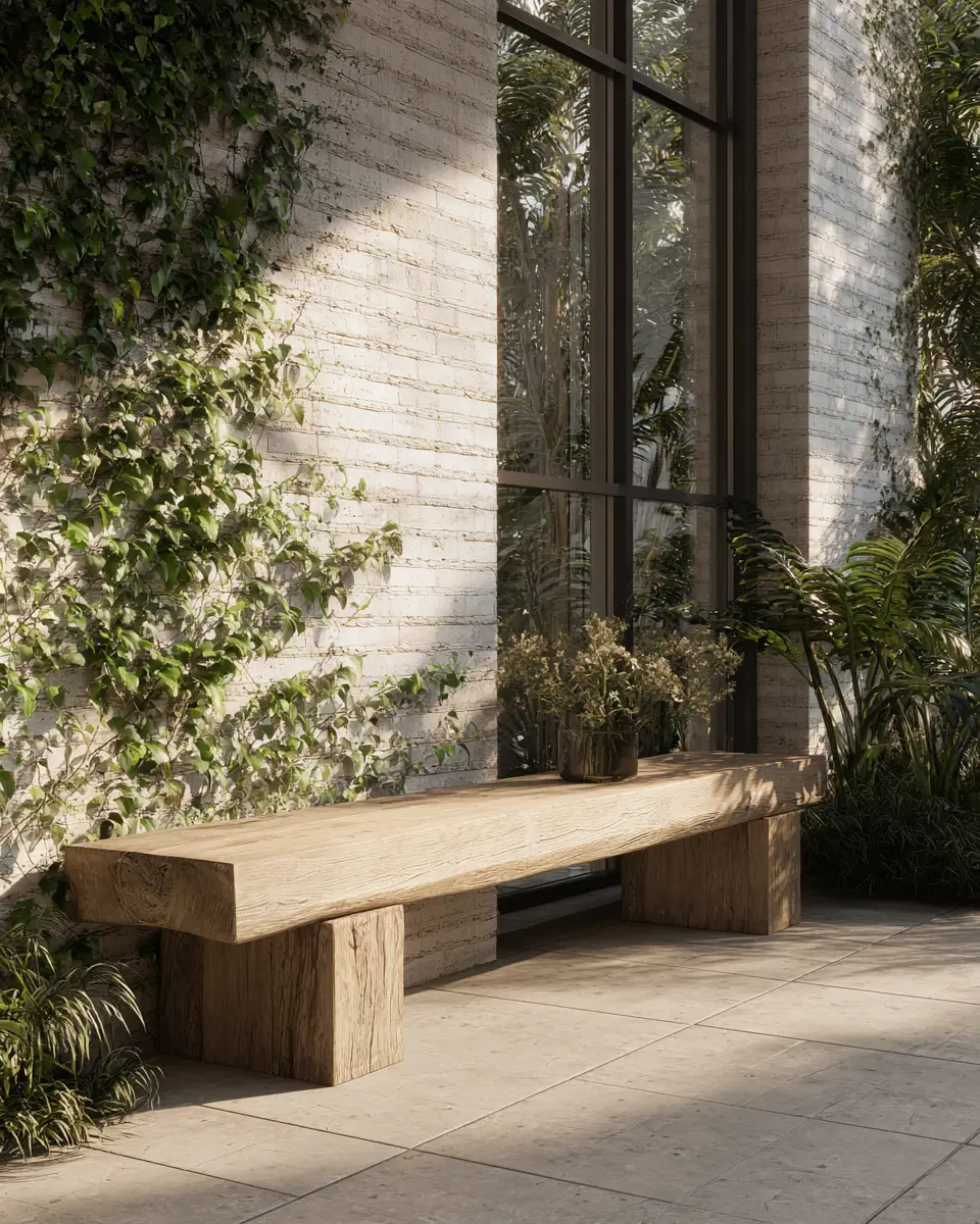 Natural Wood Minimalist Porch Decor Ideas