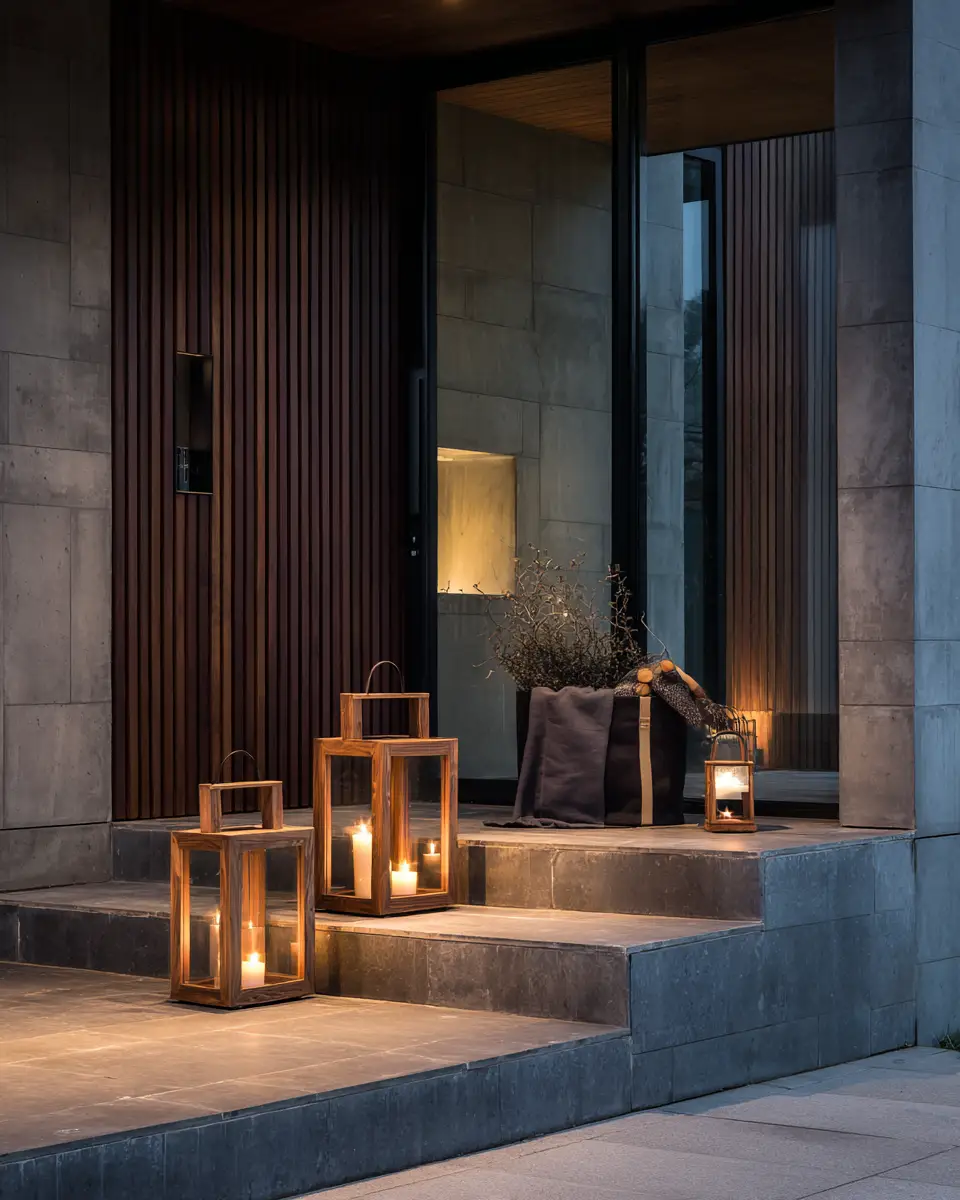 Natural Wood Minimalist Porch Decor Ideas