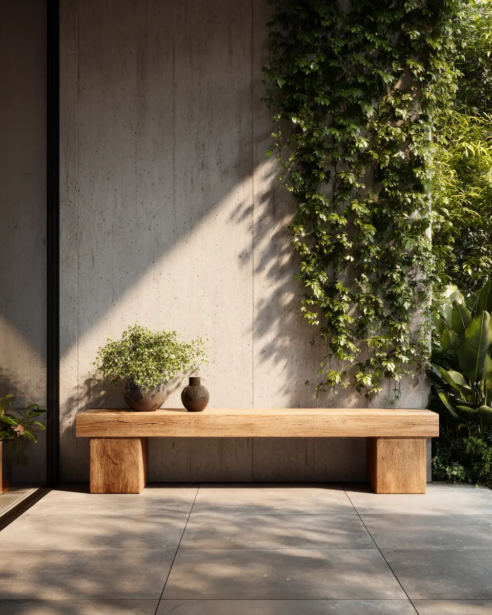 Natural Wood Minimalist Porch Decor Ideas