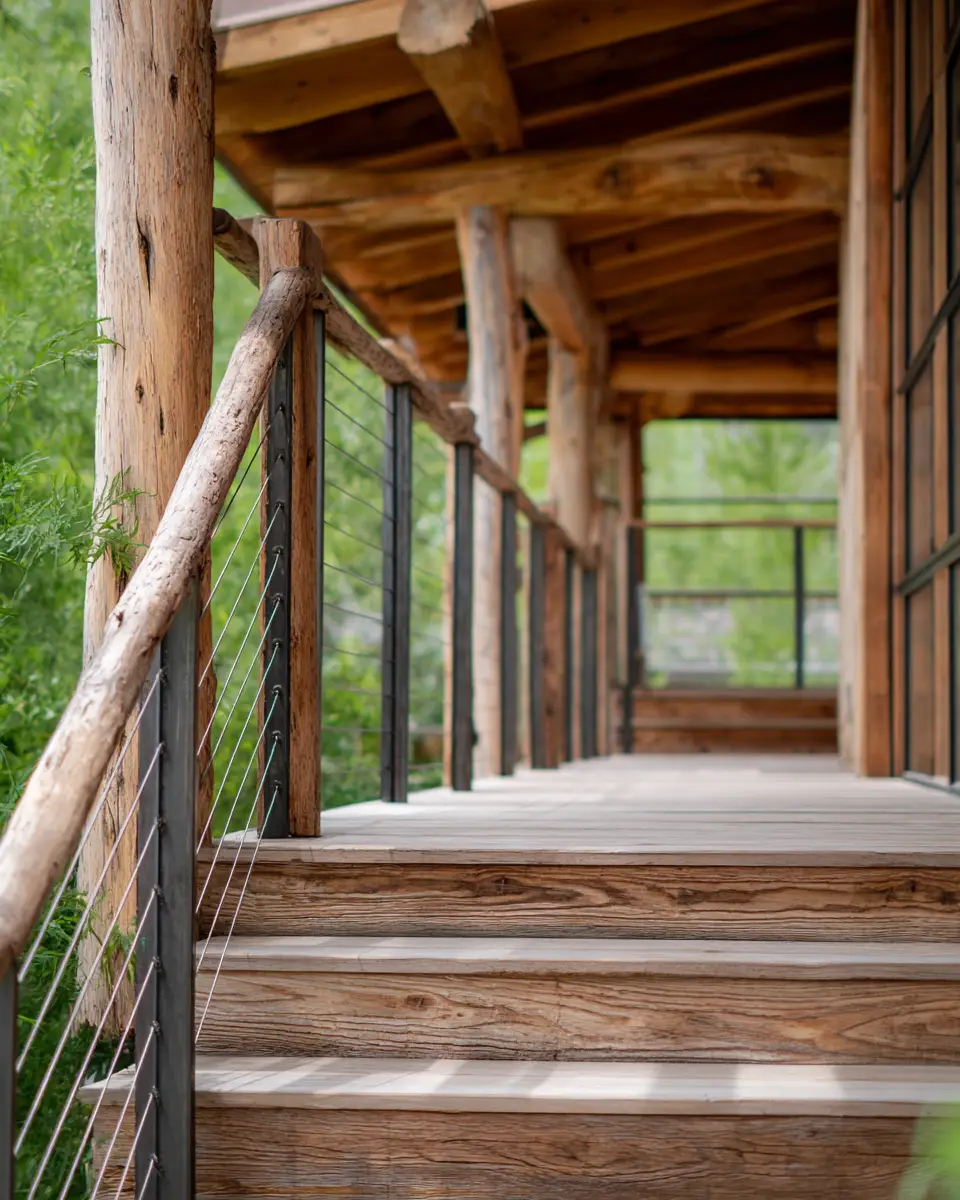 Natural Wood Minimalist Porch Decor Ideas