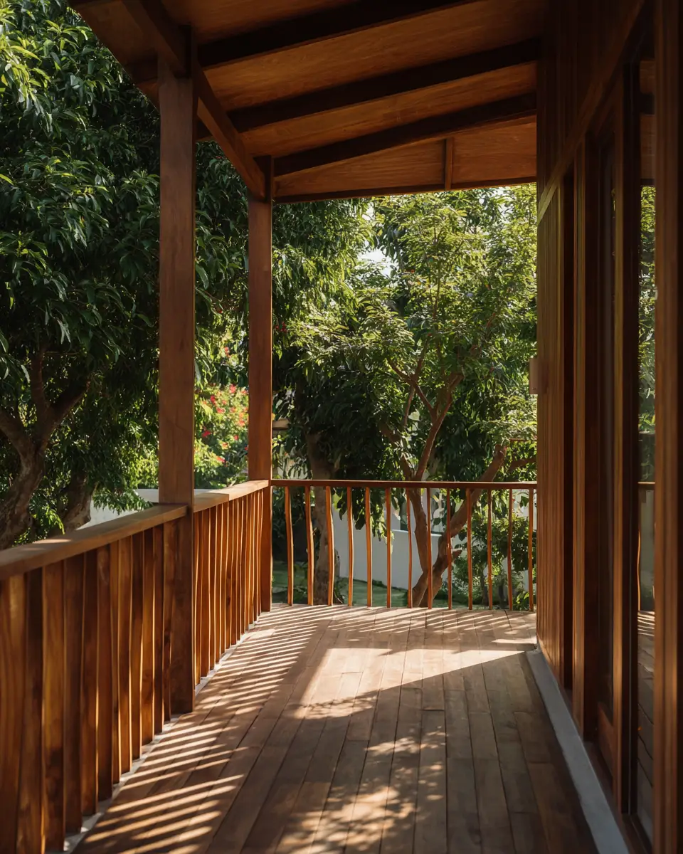 Natural Wood Minimalist Porch Decor Ideas