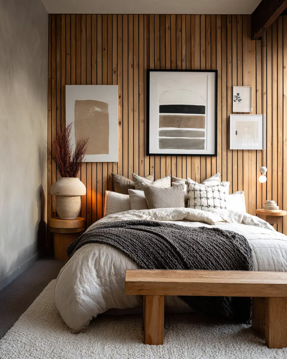 Natural Wood Scandinavian Bedroom Decor Ideas