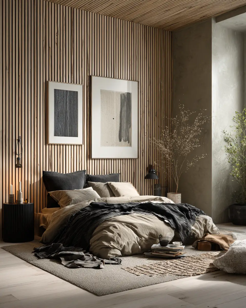 Natural Wood Scandinavian Bedroom Decor Ideas