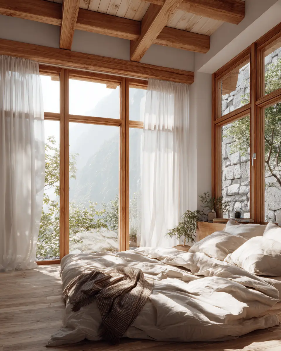 Natural Wood Scandinavian Bedroom Decor Ideas