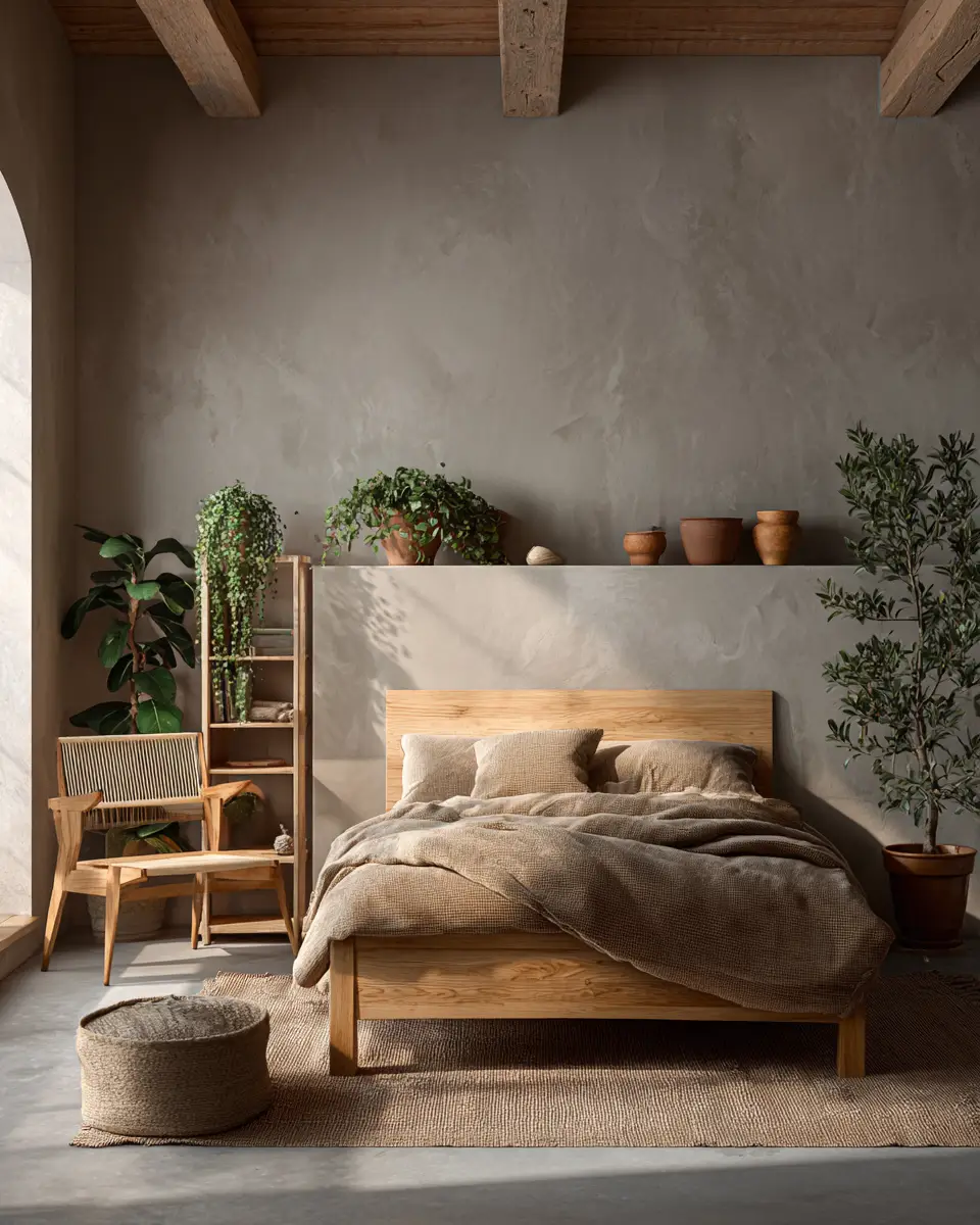 Natural Wood Scandinavian Bedroom Decor Ideas