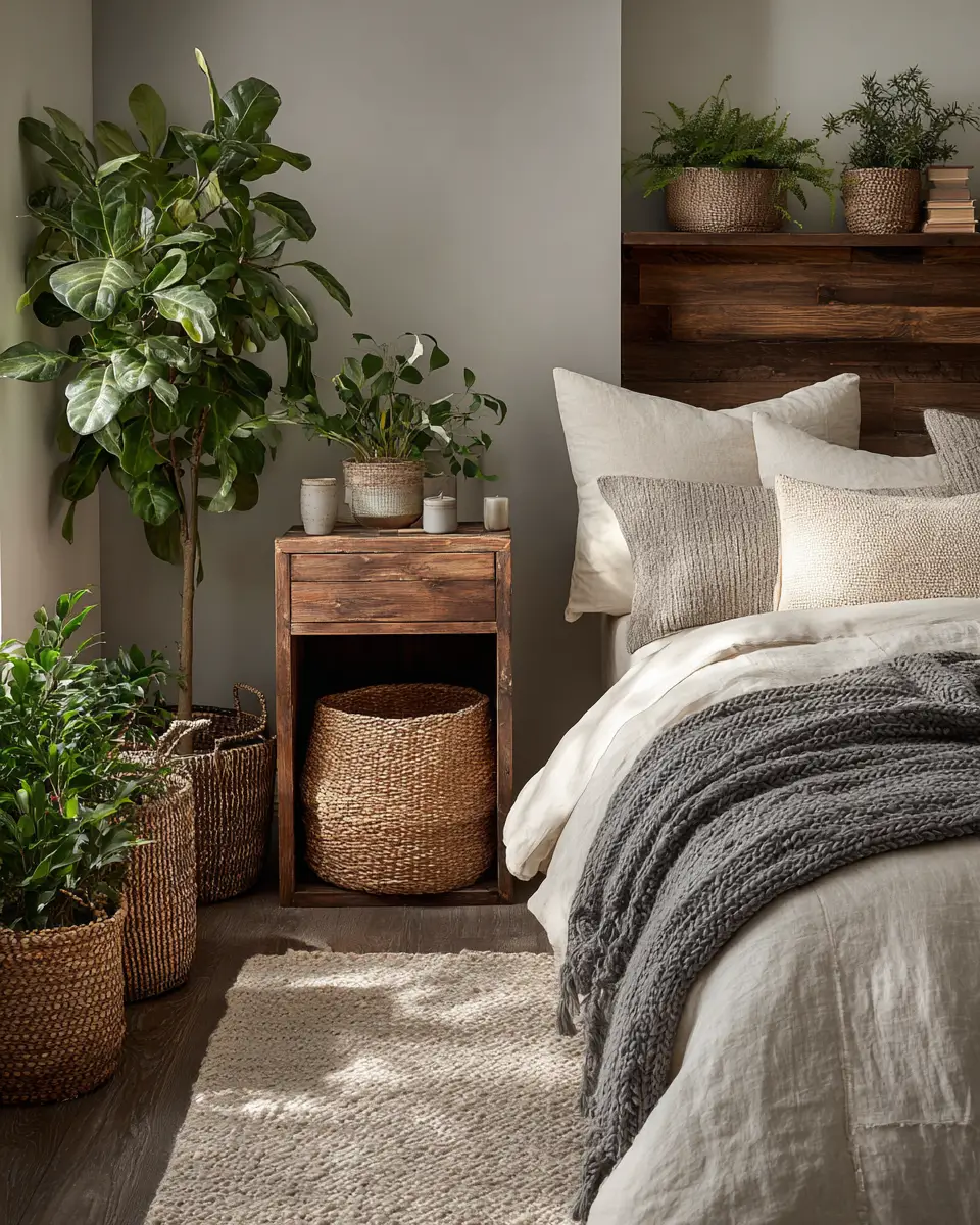 Natural Wood Scandinavian Bedroom Decor Ideas