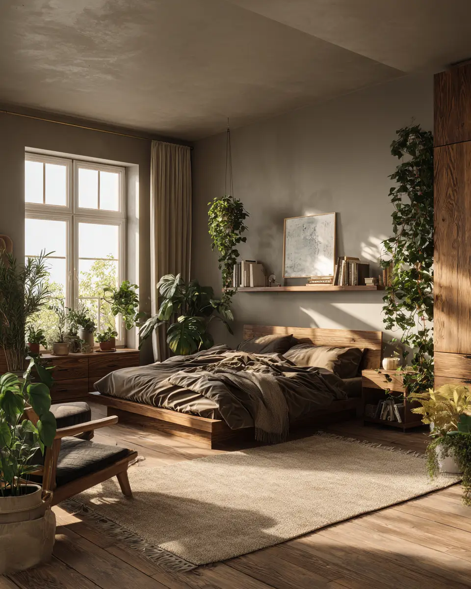 Natural Wood Scandinavian Bedroom Decor Ideas
