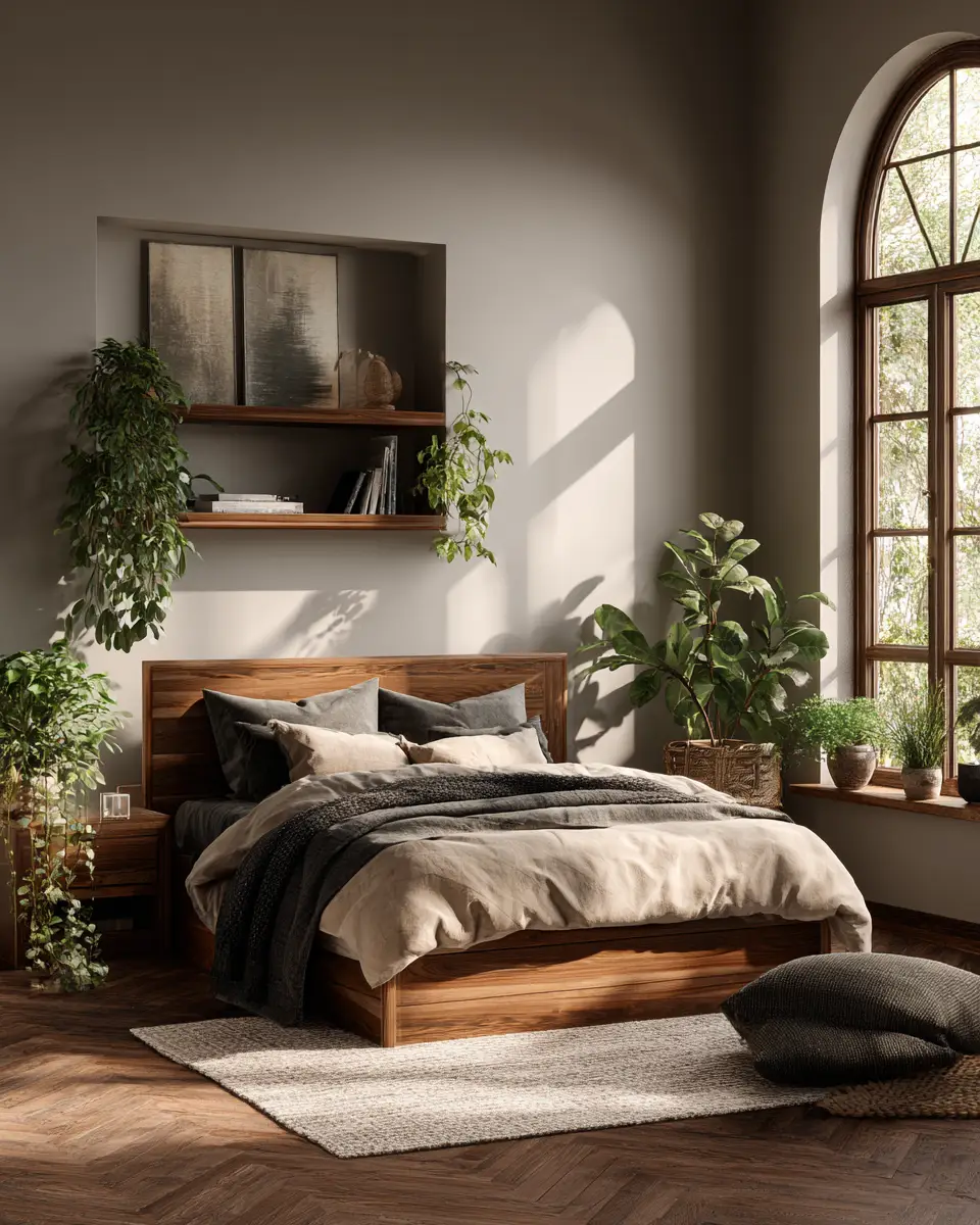 Natural Wood Scandinavian Bedroom Decor Ideas