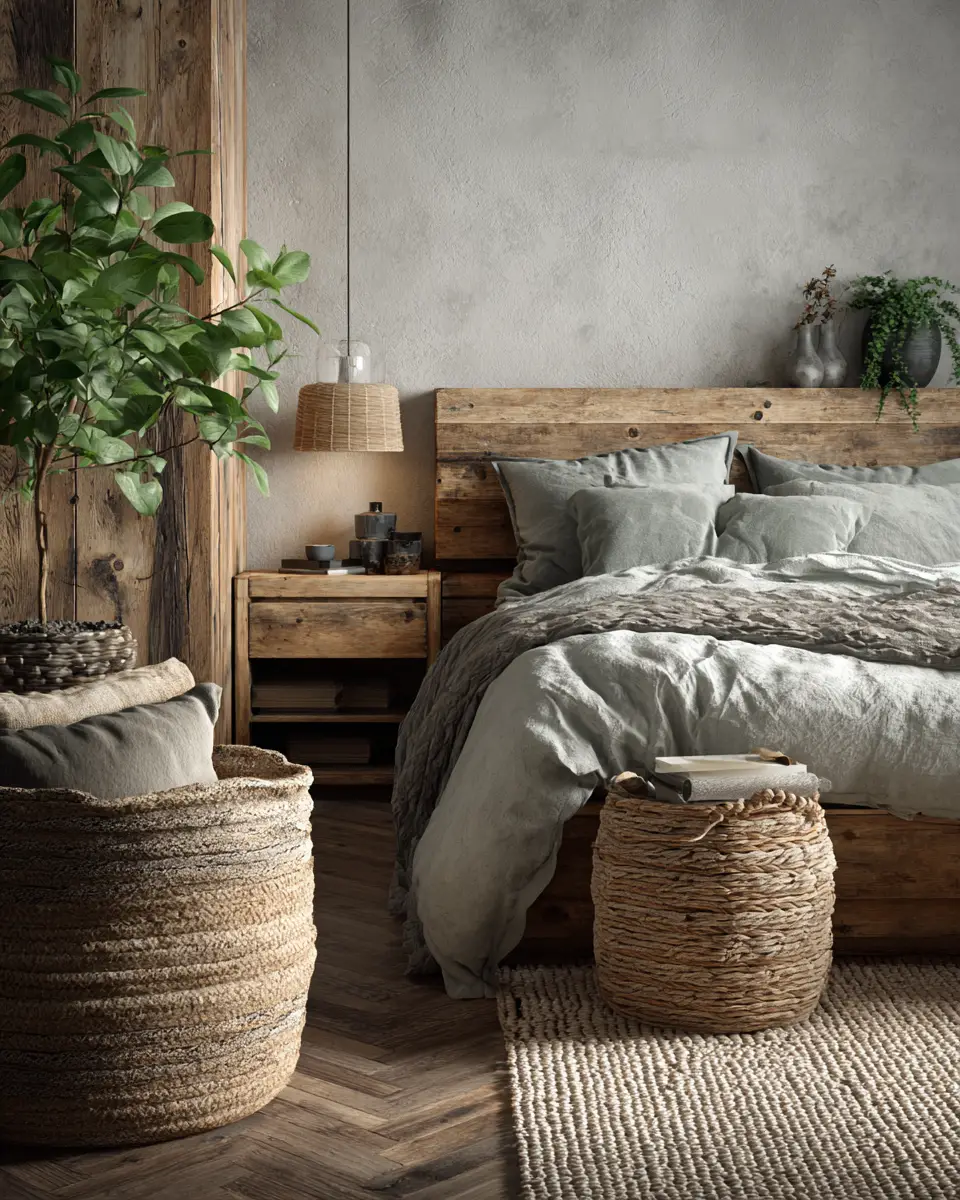 Natural Wood Scandinavian Bedroom Decor Ideas