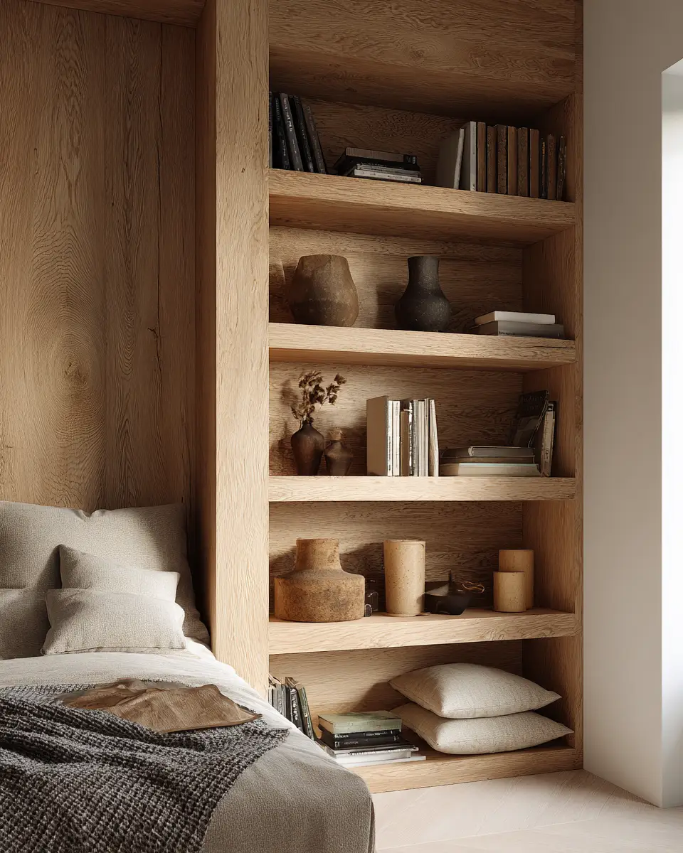 Natural Wood Scandinavian Bedroom Decor Ideas