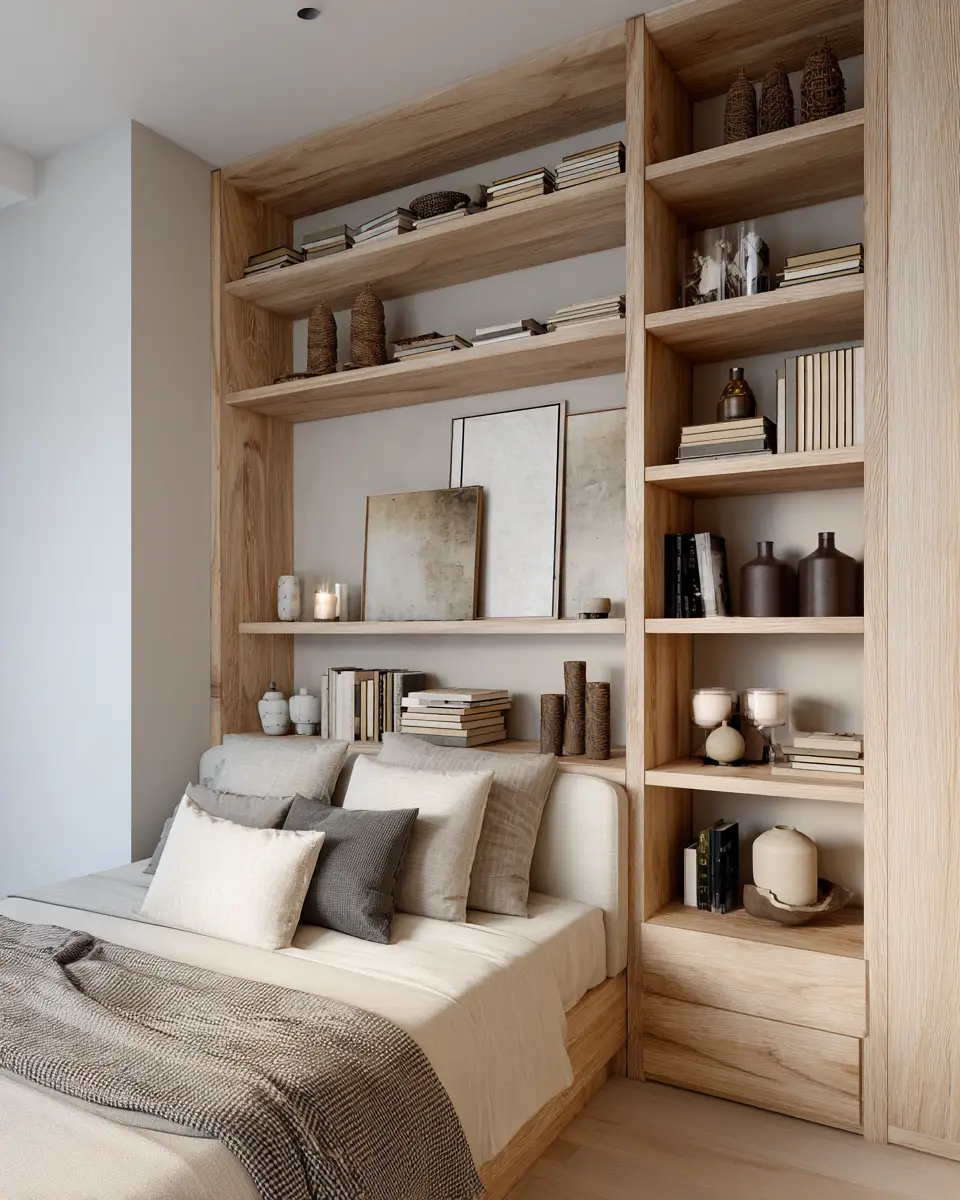 Natural Wood Scandinavian Bedroom Decor Ideas