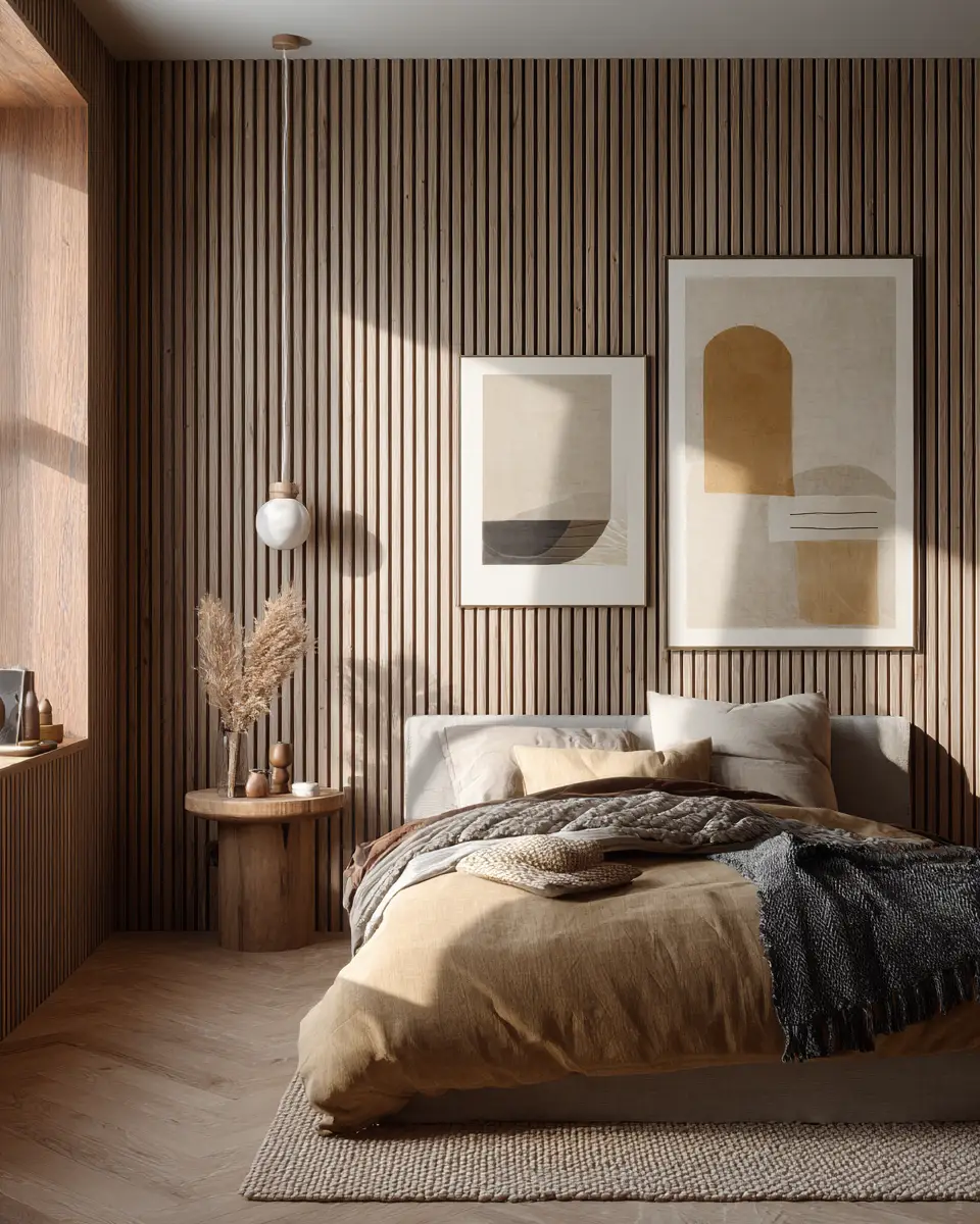Natural Wood Scandinavian Bedroom Decor Ideas