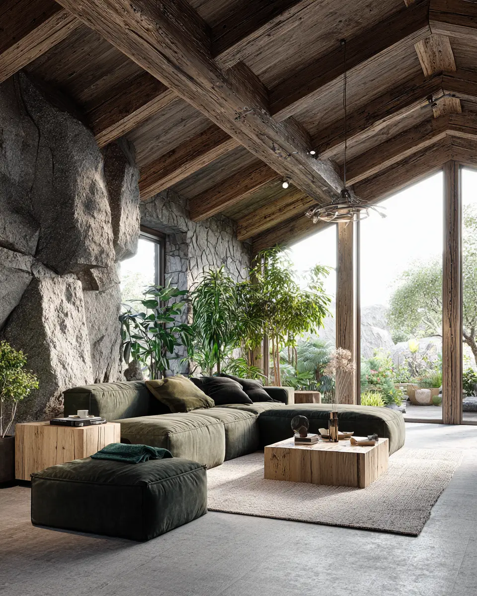 Natural Wood Scandinavian Living Room Decor Ideas