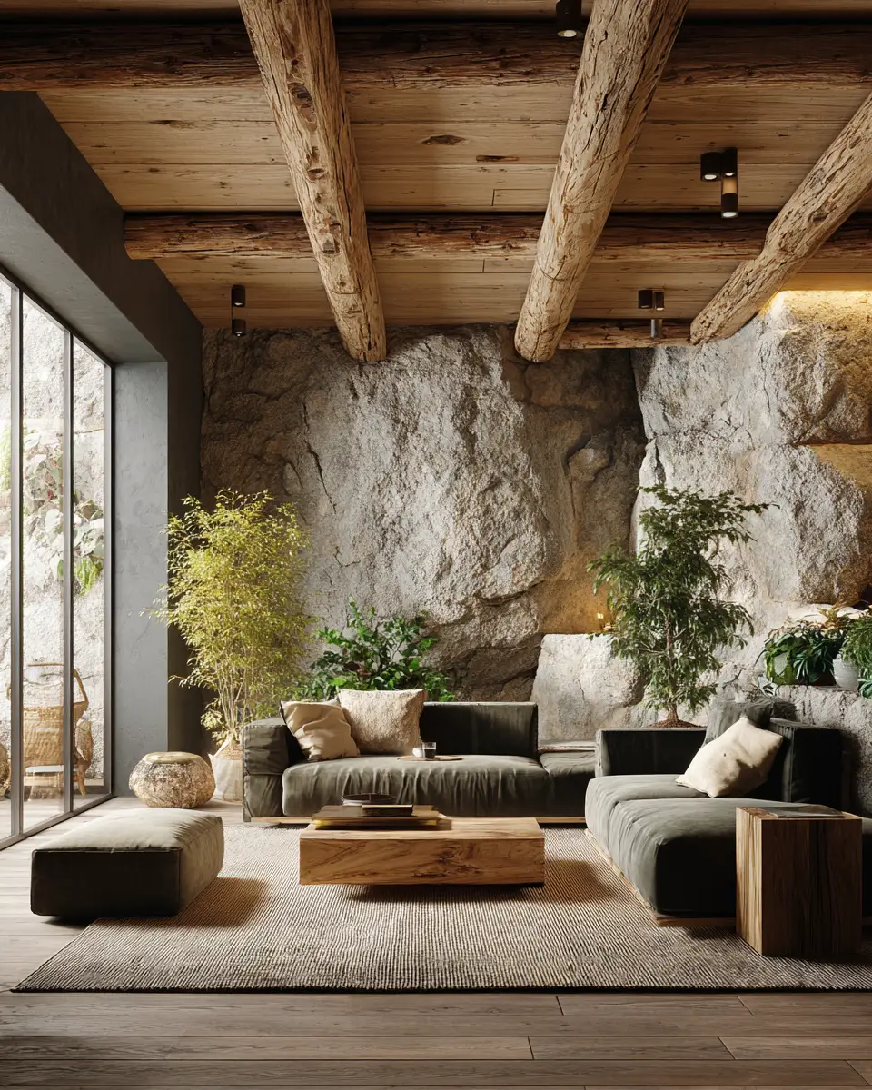 Natural Wood Scandinavian Living Room Decor Ideas