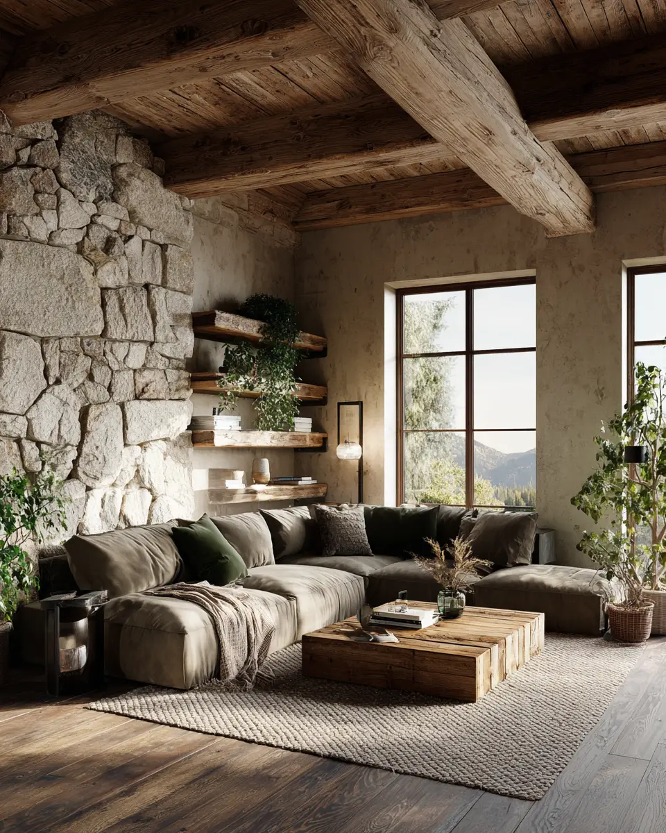 Natural Wood Scandinavian Living Room Decor Ideas