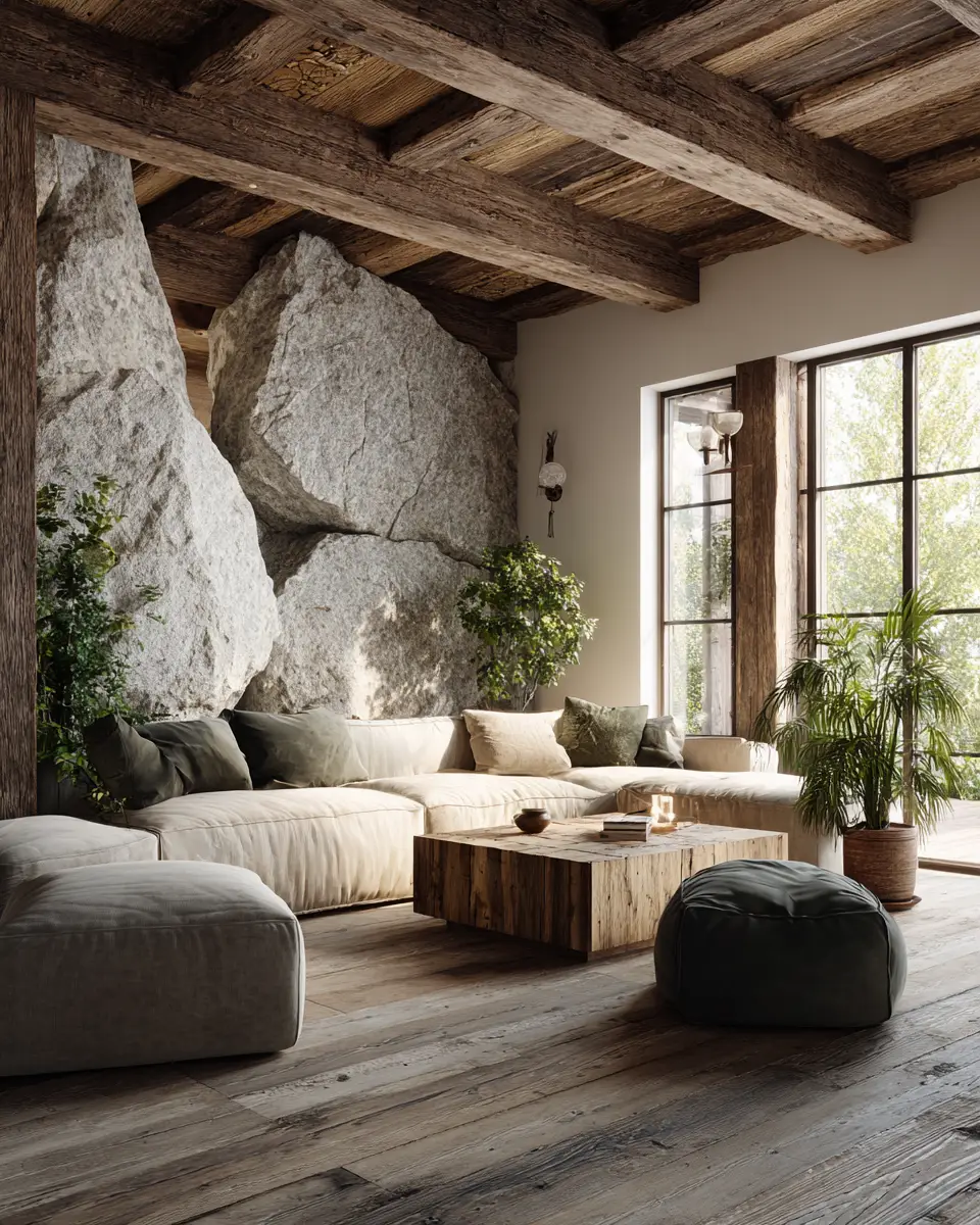 Natural Wood Scandinavian Living Room Decor Ideas