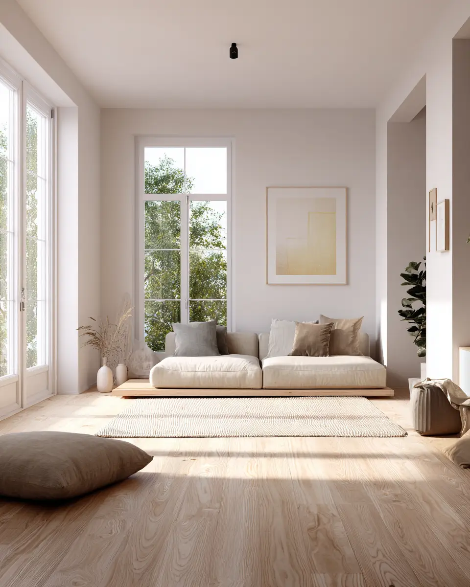 Natural Wood Scandinavian Living Room Decor Ideas