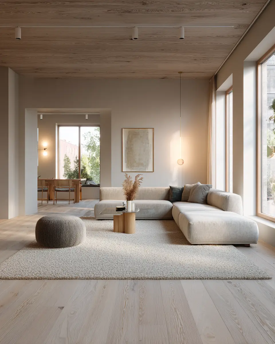 Natural Wood Scandinavian Living Room Decor Ideas