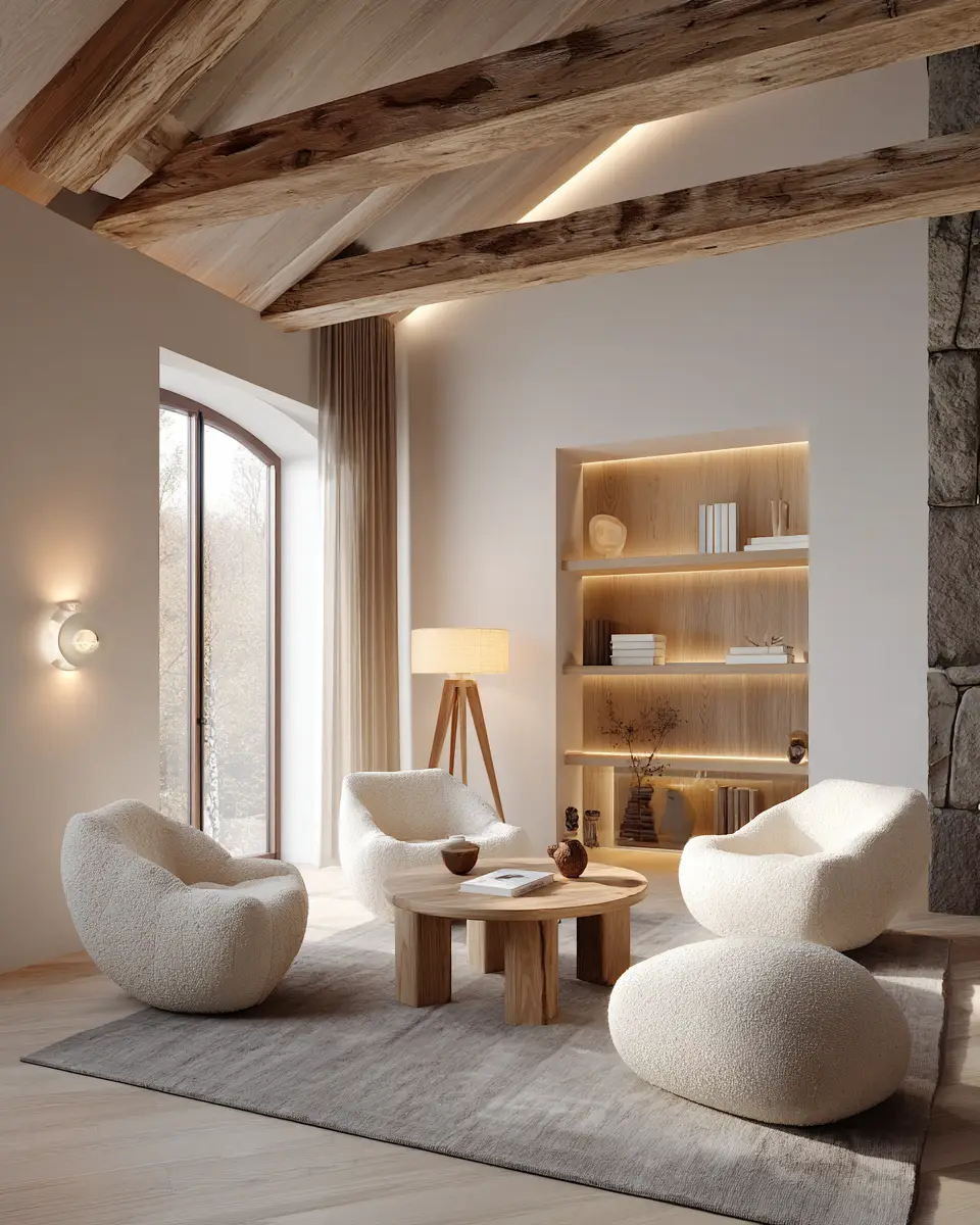 Natural Wood Scandinavian Living Room Decor Ideas