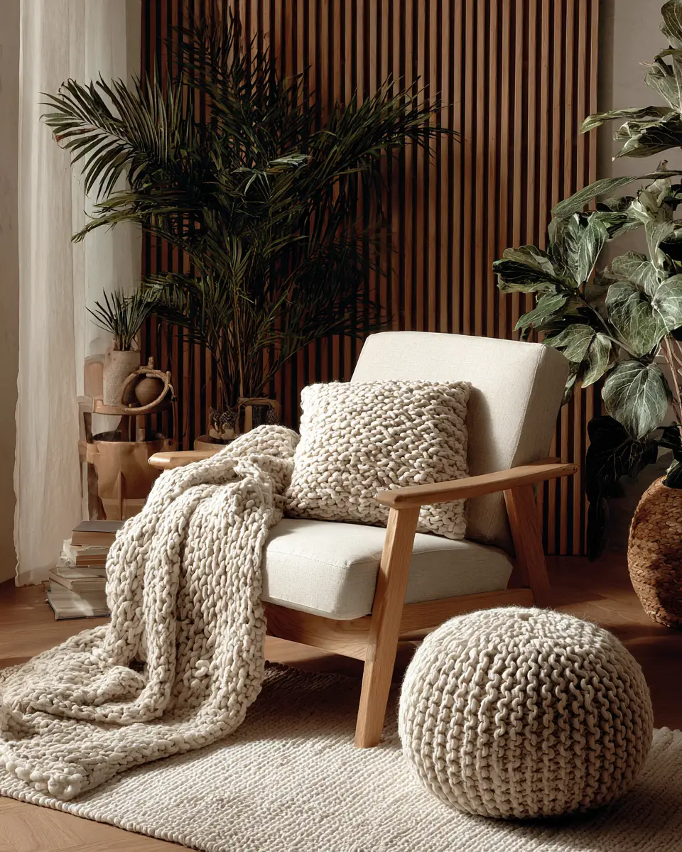 Natural Wood Scandinavian Living Room Decor Ideas