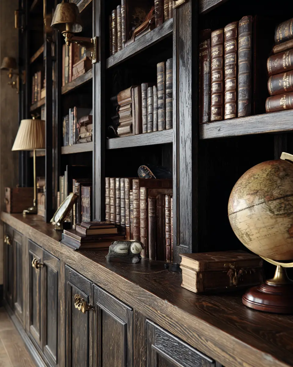 Natural Wood Traditional Home Office Decor Ideas