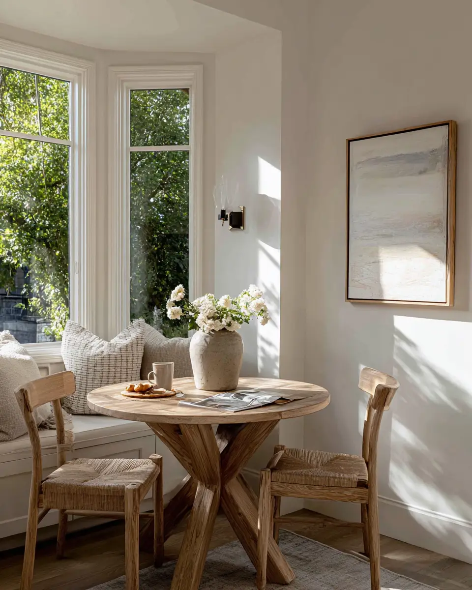 Natural Wood Transitional Dining Room Decor Ideas