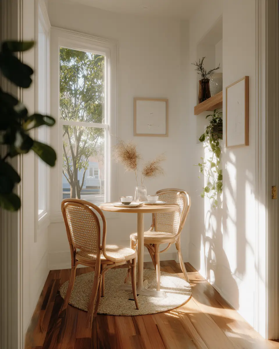 Natural Wood Transitional Dining Room Decor Ideas