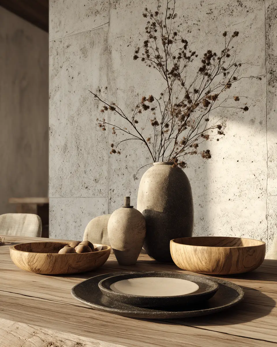 Natural Wood Transitional Dining Room Decor Ideas