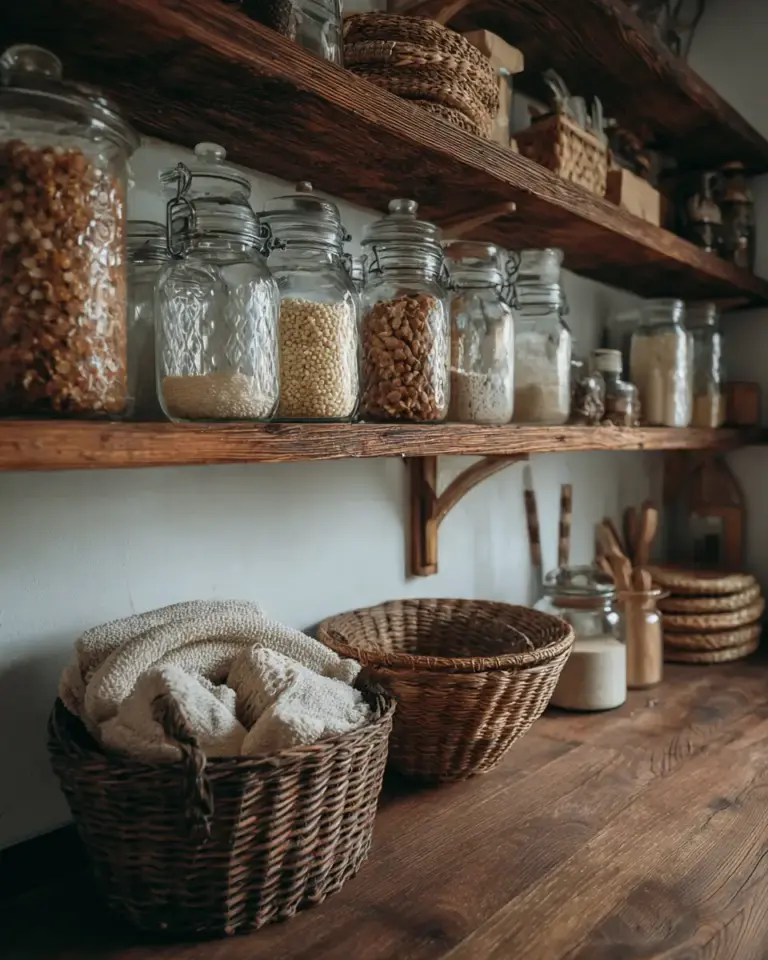 Natural Wood Vintage Laundry Room Decor Ideas - Featured