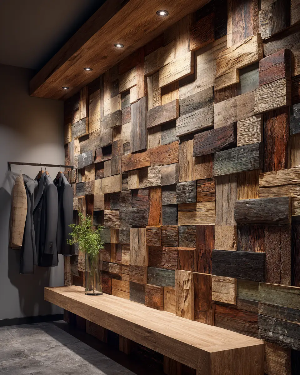 Natural Wood Vintage Laundry Room Decor Ideas