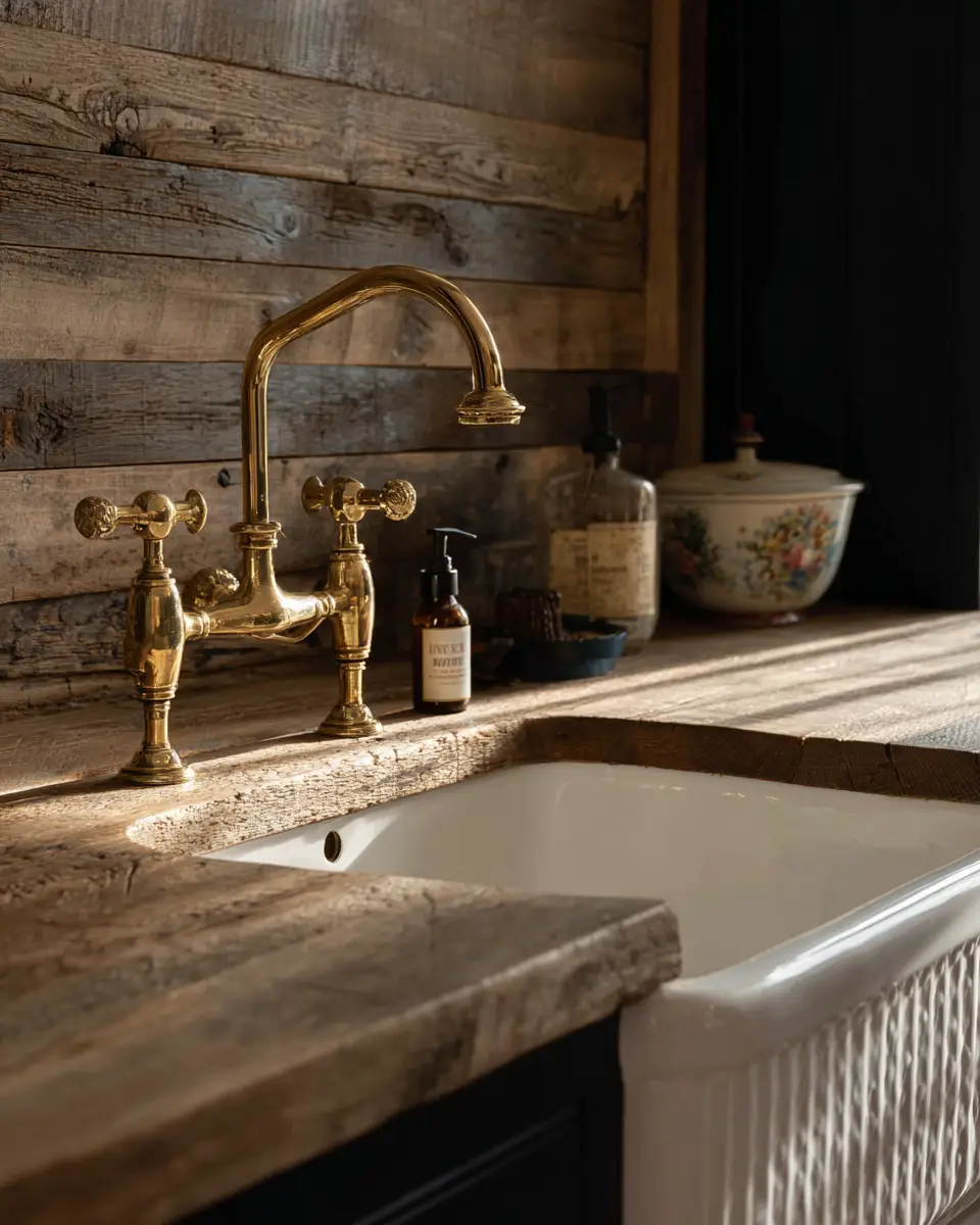Natural Wood Vintage Laundry Room Decor Ideas