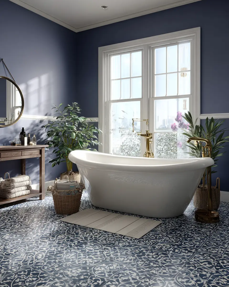 Navy Bathroom Decor Ideas
