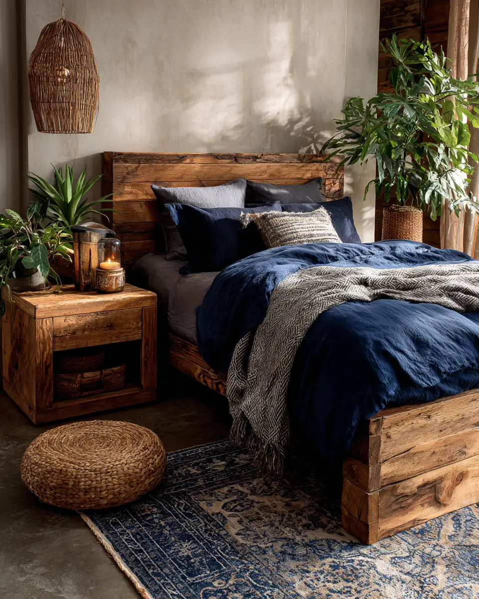 Navy Boho Bedroom Decor Ideas