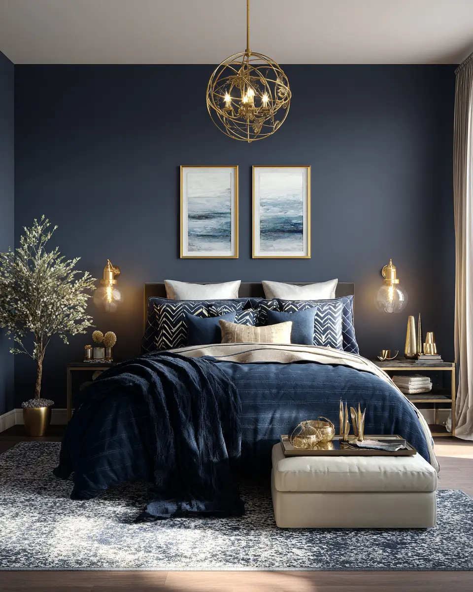 Navy Boho Bedroom Decor Ideas