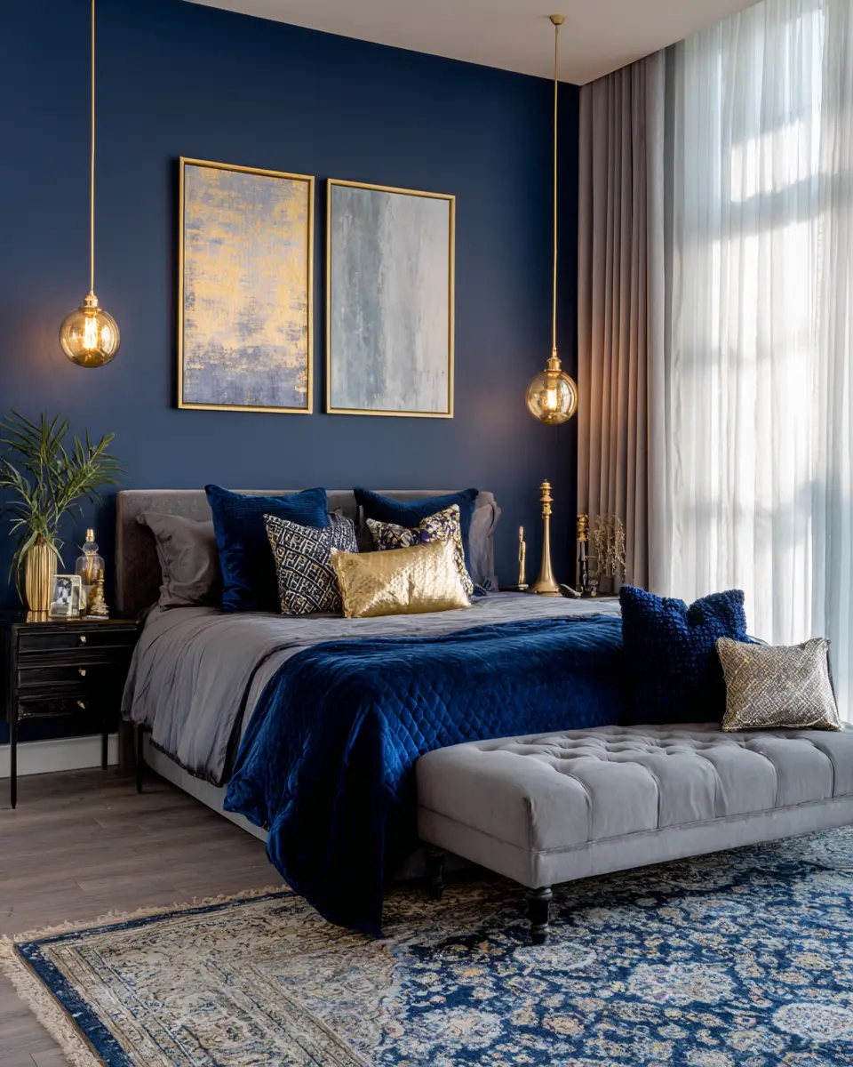 Navy Boho Bedroom Decor Ideas