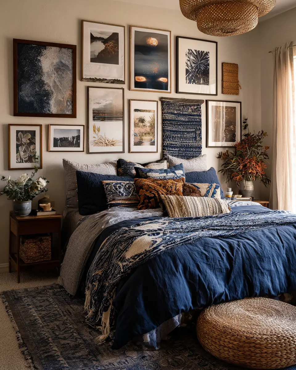 Navy Boho Bedroom Decor Ideas