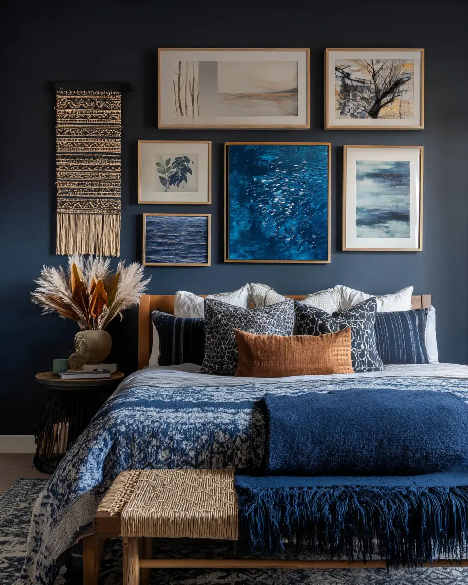 Navy Boho Bedroom Decor Ideas