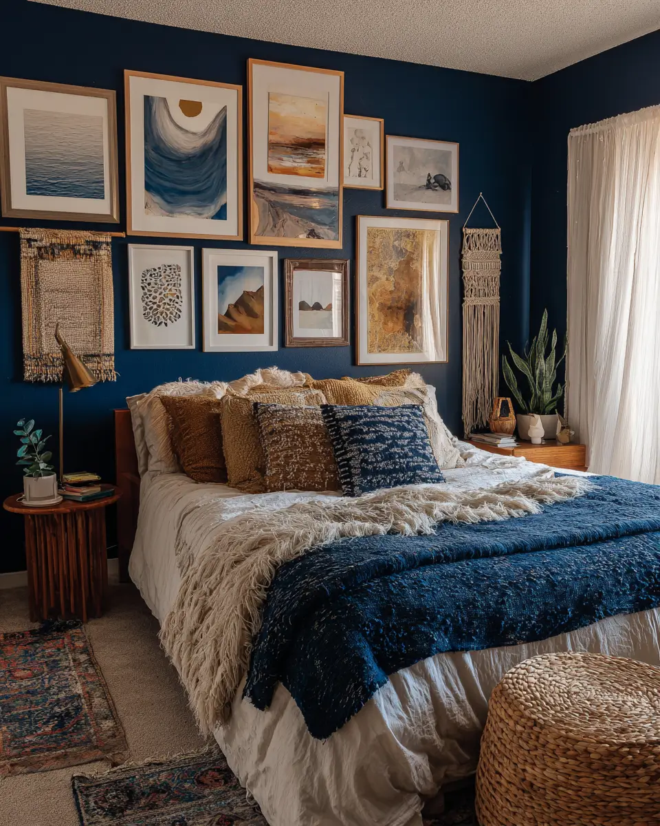 Navy Boho Bedroom Decor Ideas