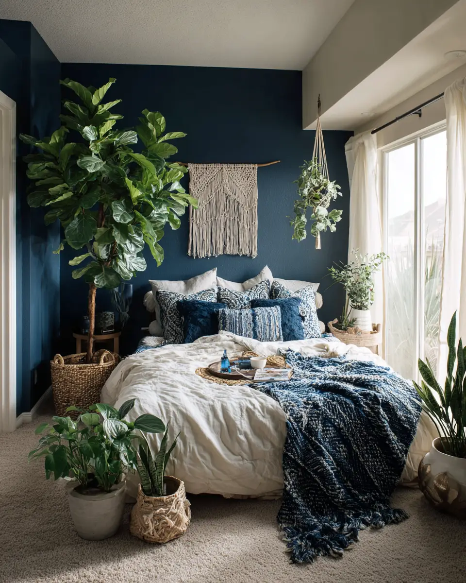 Navy Boho Bedroom Decor Ideas