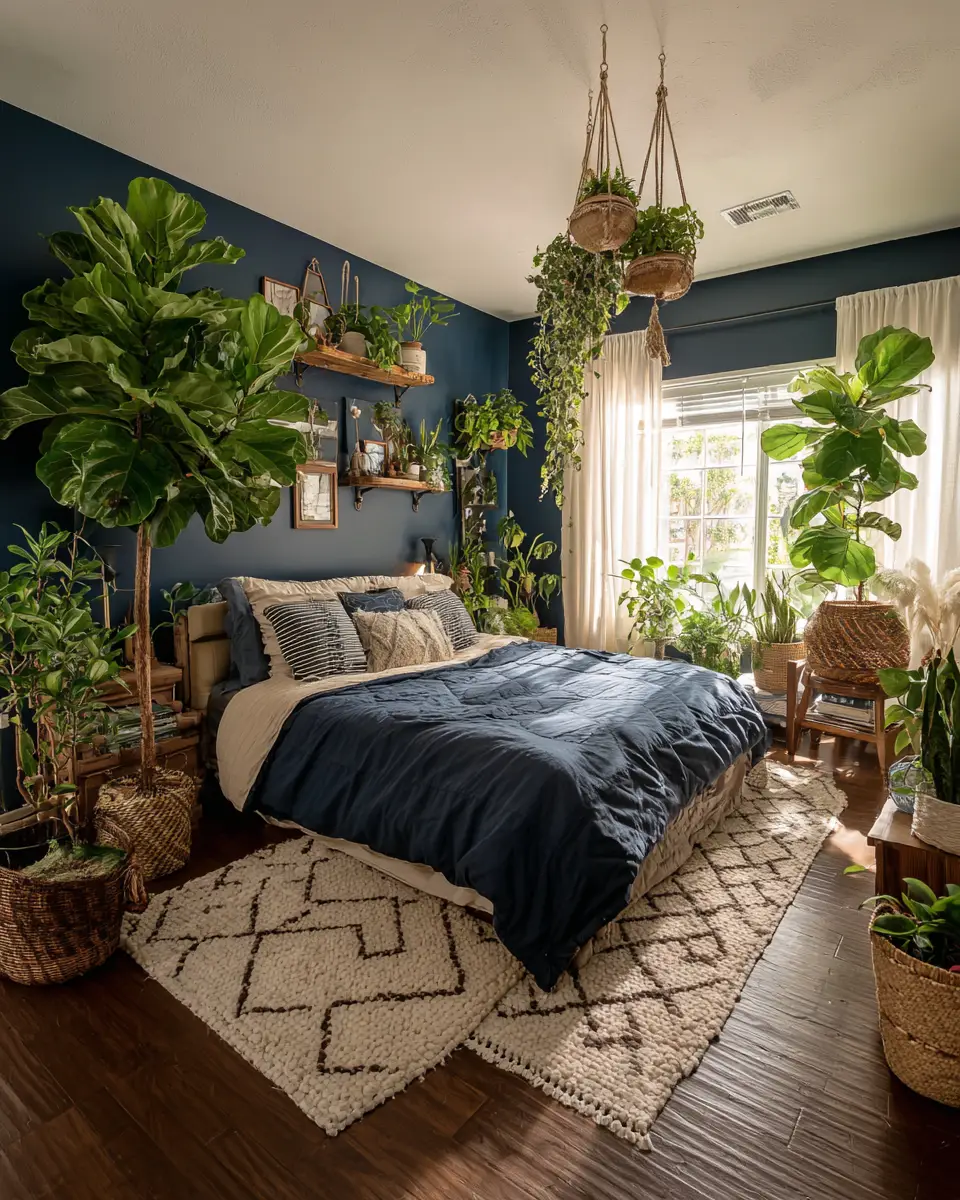 Navy Boho Bedroom Decor Ideas