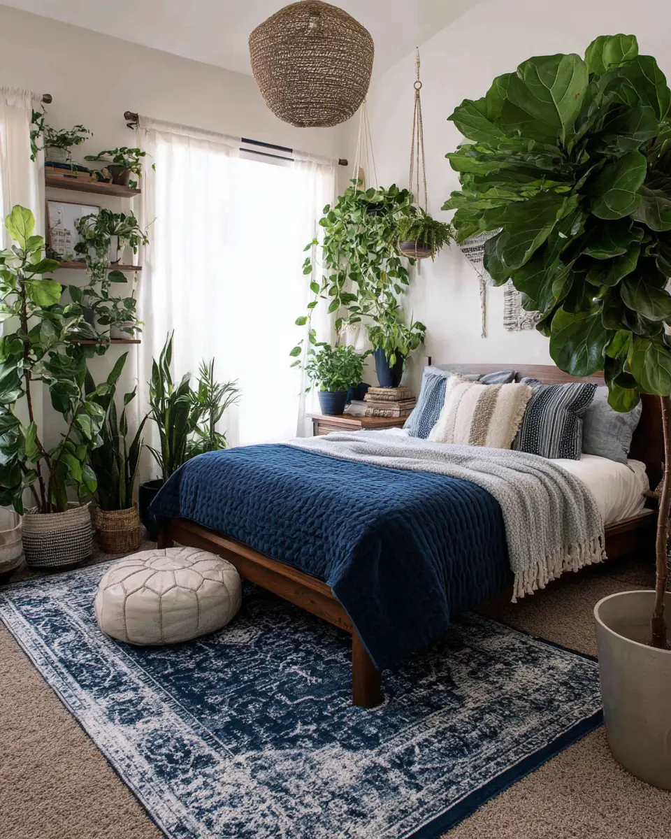 Navy Boho Bedroom Decor Ideas