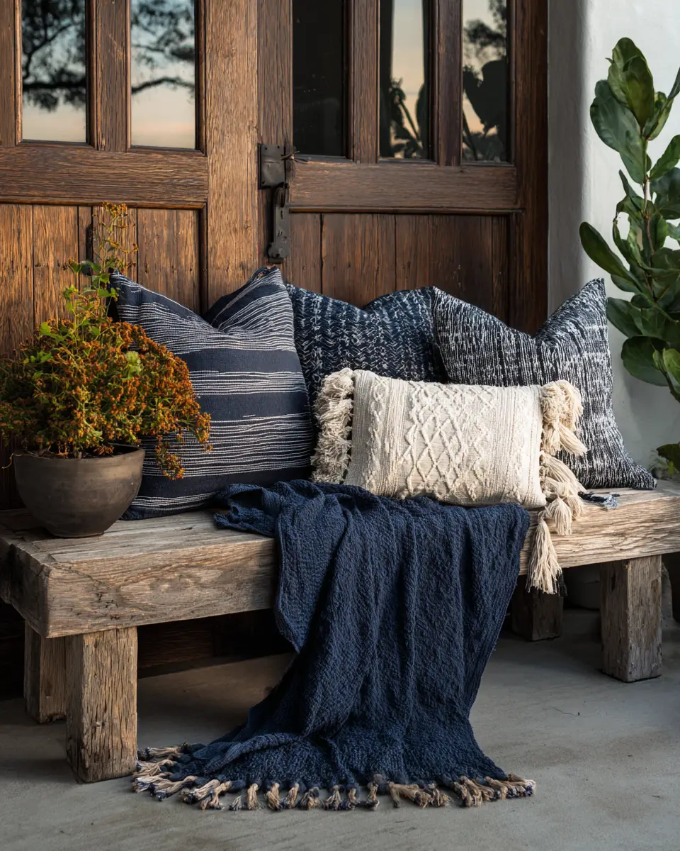 Navy Boho Porch Decor Ideas