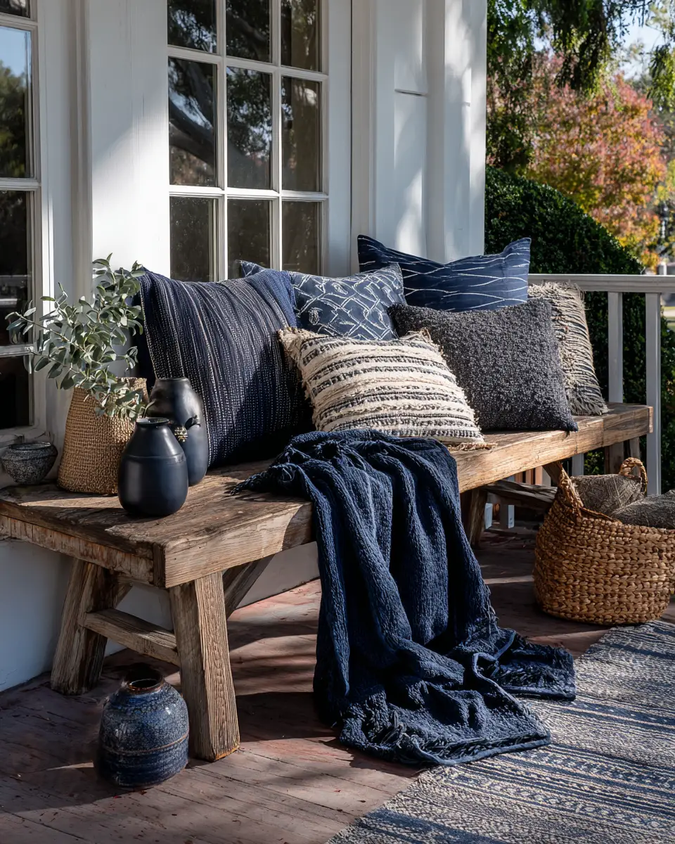 Navy Boho Porch Decor Ideas
