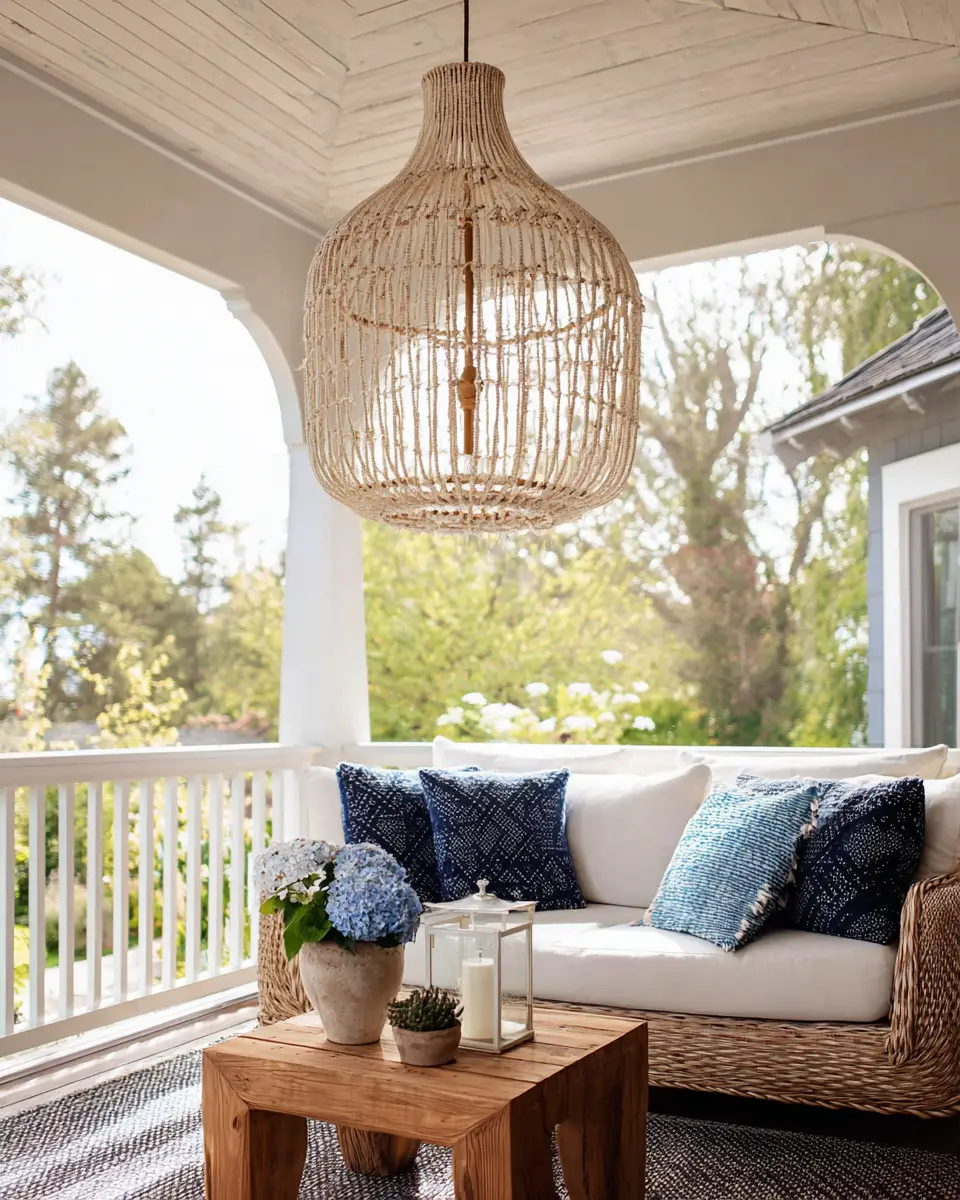 Navy Boho Porch Decor Ideas