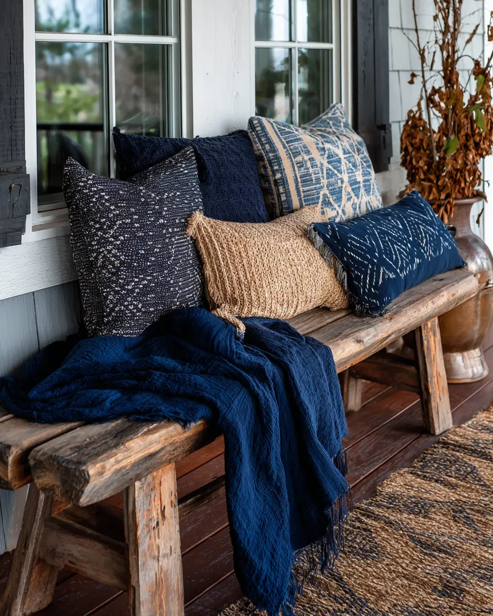 Navy Boho Porch Decor Ideas