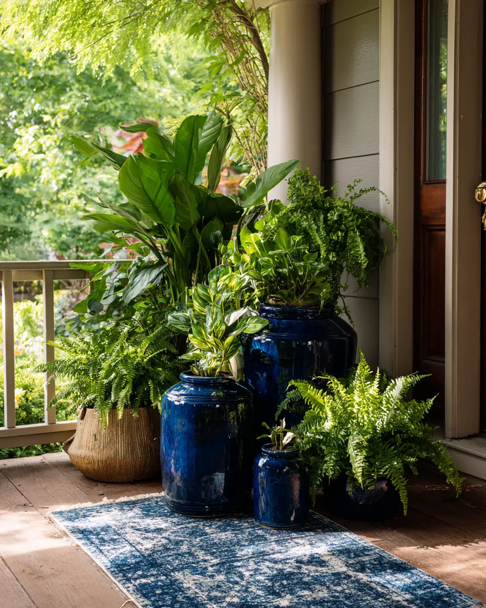 Navy Boho Porch Decor Ideas