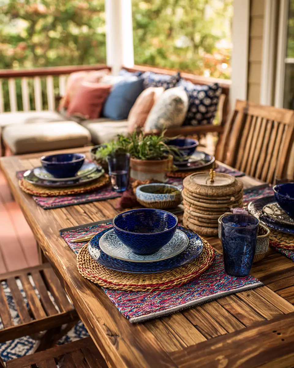 Navy Boho Porch Decor Ideas