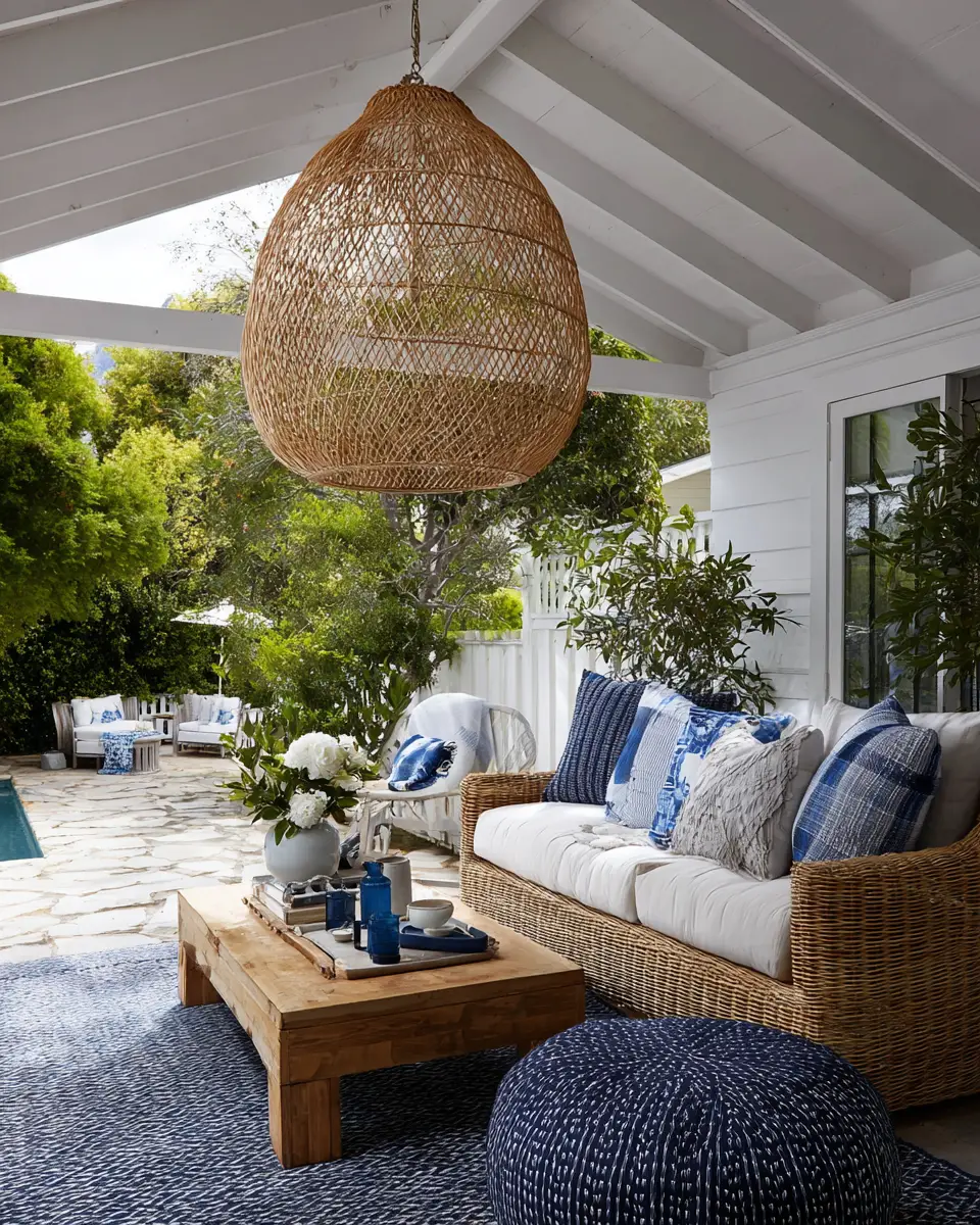 Navy Boho Porch Decor Ideas